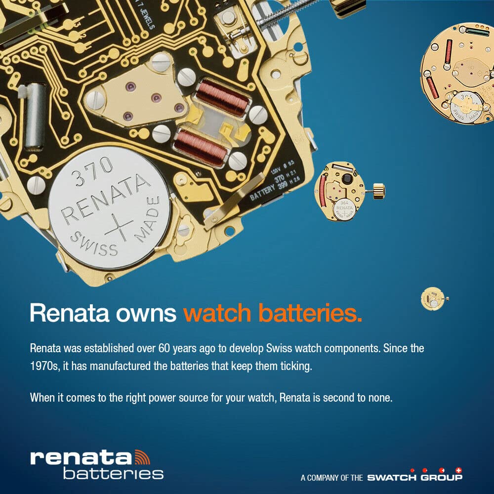 Renata 362 SR721SW Batteries - 1.55V Silver Oxide 362 Watch Battery (2 Count) - Image 3